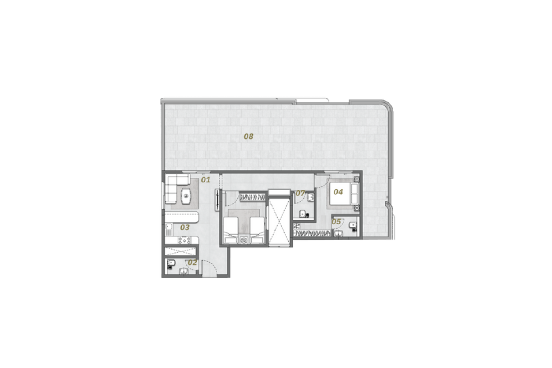 Roof Floor Plan R-54
